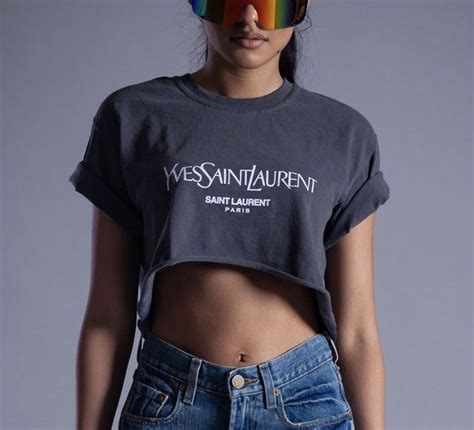 free ysl crop top|Saint Laurent Tops for Women .